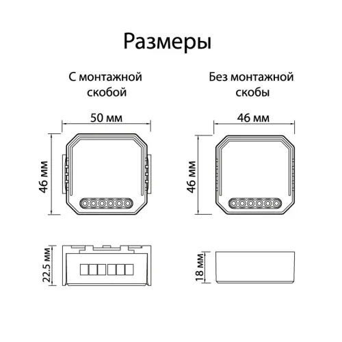 Wi-Fi реле-выключатель двухканальное Denkirs 2x1150Вт/150Вт для LED RL1002-SM  фото 2